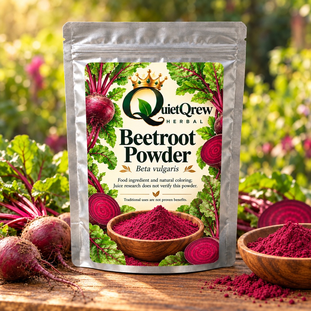 Beetroot Powder — Beta vulgaris — QuietQrew Herbal label