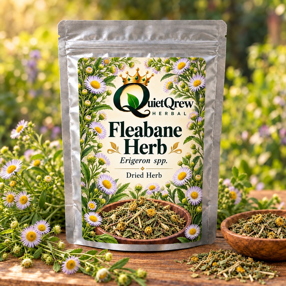 Fleabane Herb — Erigeron spp. — QuietQrew Herbal label