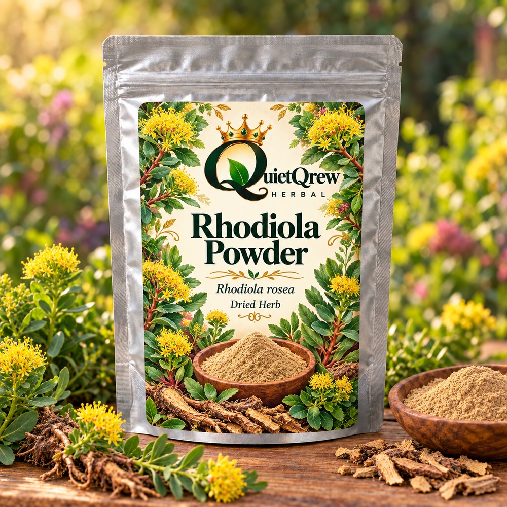 Rhodiola Powder — Rhodiola rosea — QuietQrew Herbal label