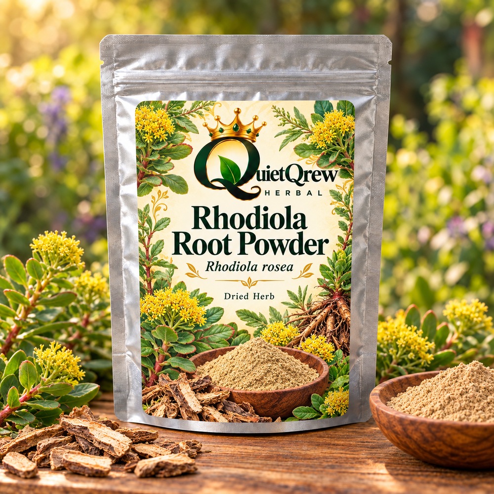 Rhodiola Root Powder — Rhodiola rosea — QuietQrew Herbal label