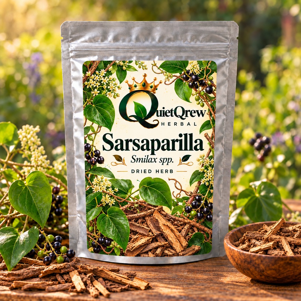 Sarsaparilla — Smilax spp. — QuietQrew Herbal label