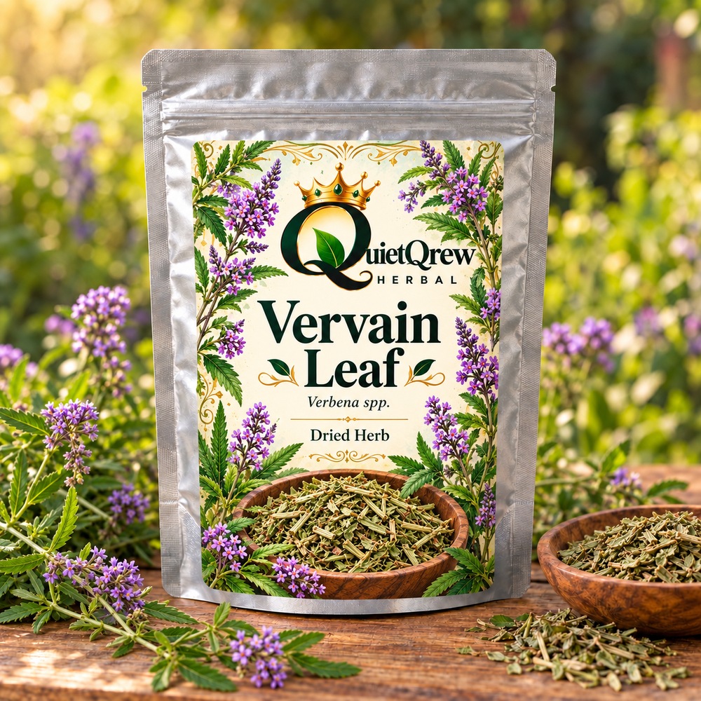 Vervain Leaf — Verbena spp. — QuietQrew Herbal label