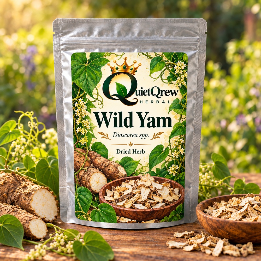 Wild Yam — Dioscorea spp. — QuietQrew Herbal label