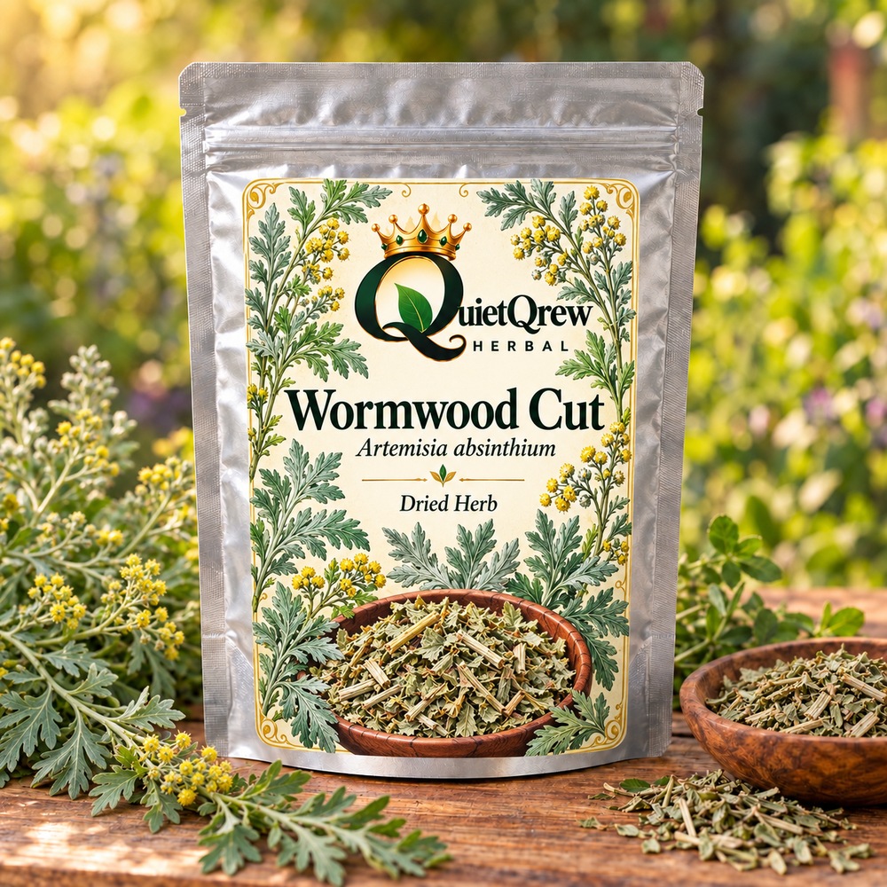 Wormwood Cut — Artemisia absinthium — QuietQrew Herbal label
