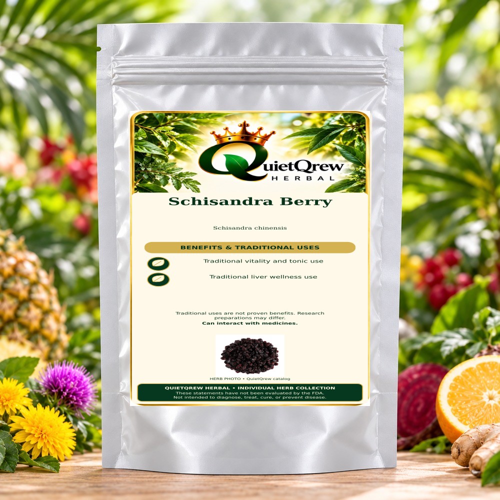 Schisandra Berry — Schisandra chinensis — QuietQrew Herbal label