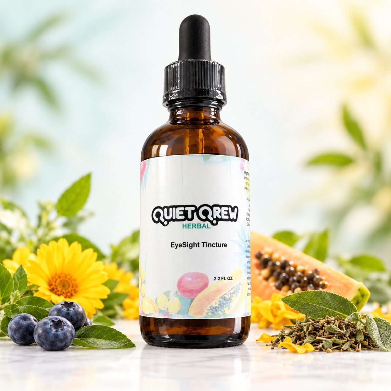 EyeSight Tincture — QuietQrew Herbal packaging