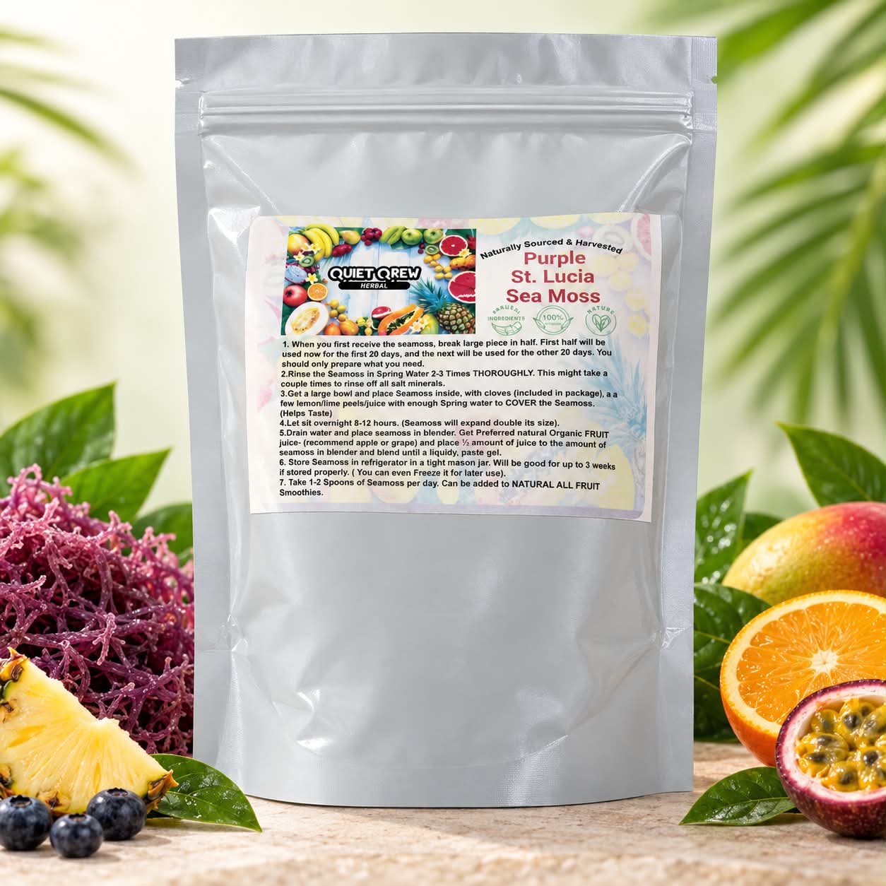 Purple Sea Moss 100% Organic (Make GEL) - Image 2